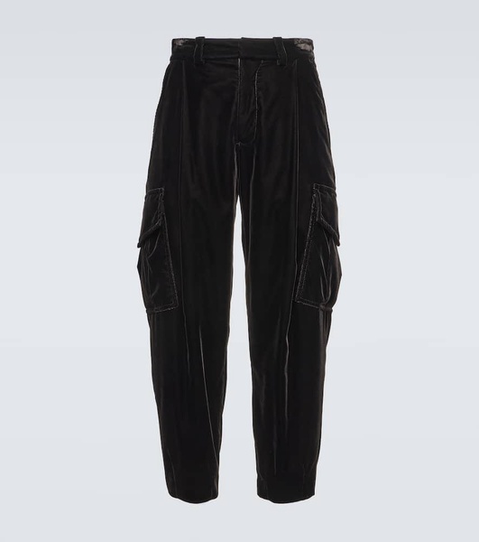 Velvet cargo pants