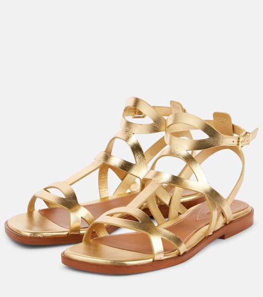 Zimmermann Bay metallic leather sandals