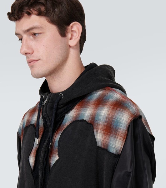 x Pendleton checked cotton hoodie