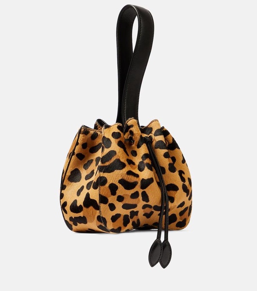 Rose Marie Mini leopard-print calf hair clutch