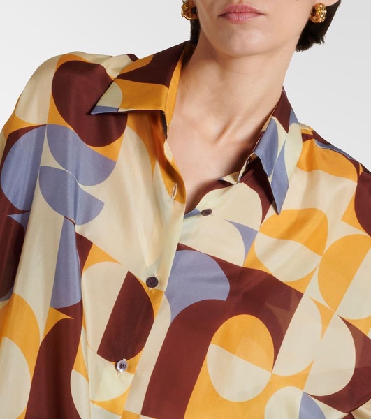 Printed silk shirt