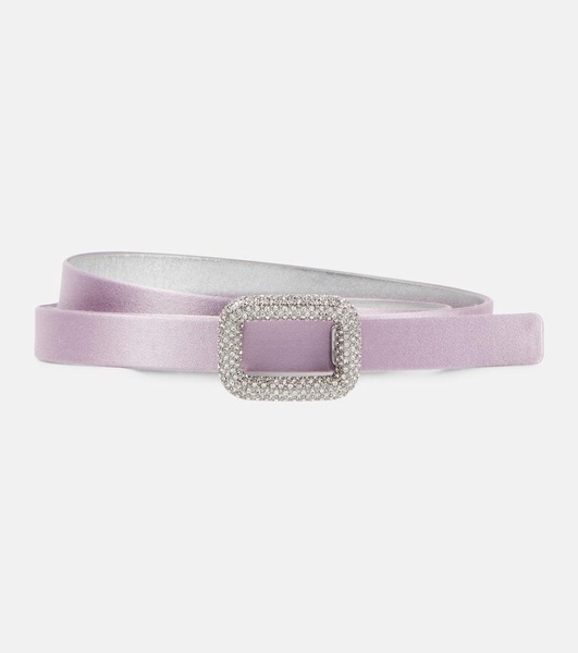 Viv' Choc embellished satin belt