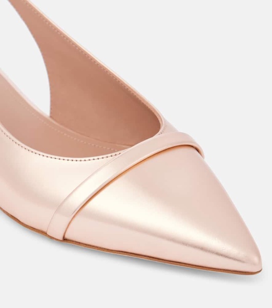 Jama metallic leather slingback ballet flats