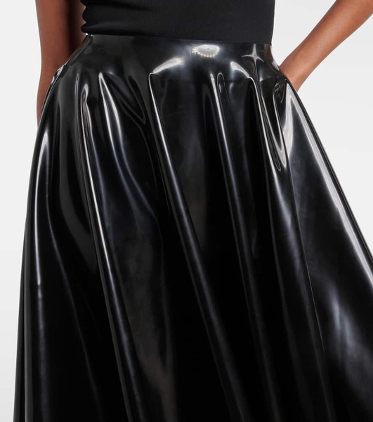 Latex midi skirt