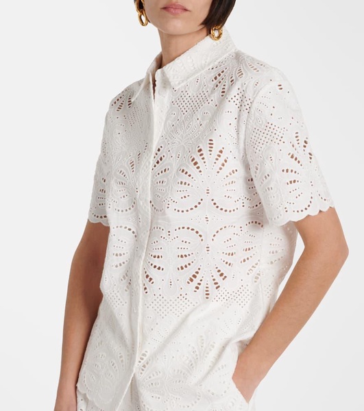 Embroidered cotton shirt