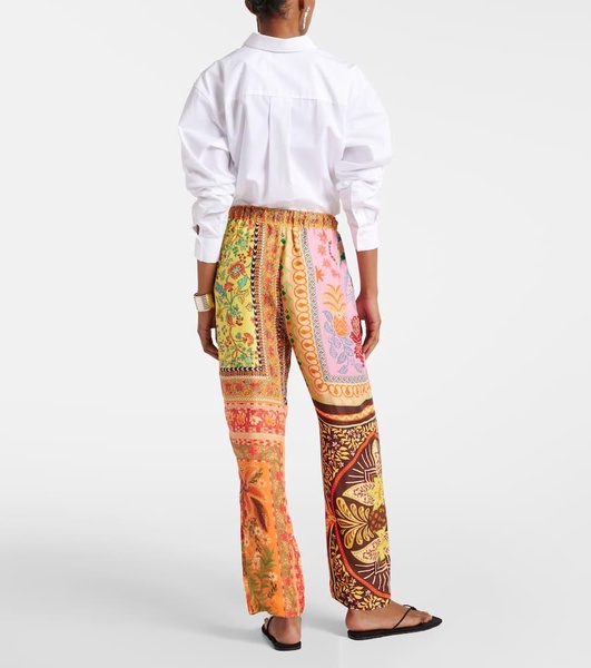 Printed straight pants