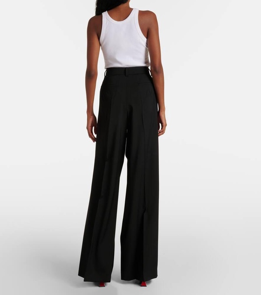 Vela virgin wool wide-leg pants