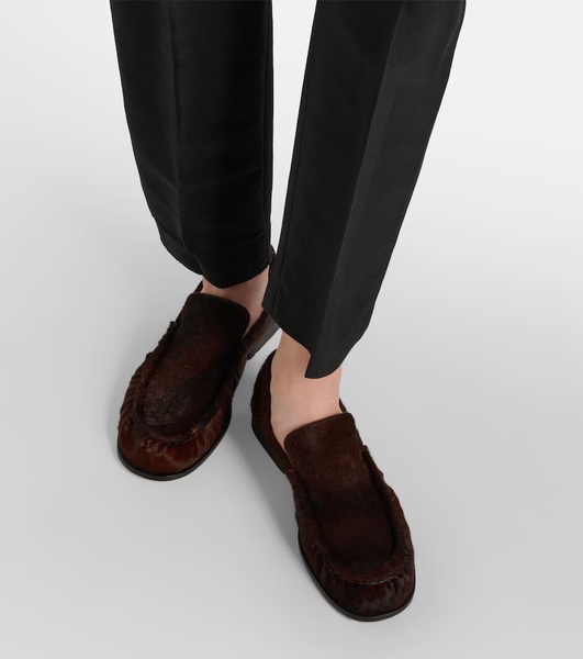 Calf hair loafers