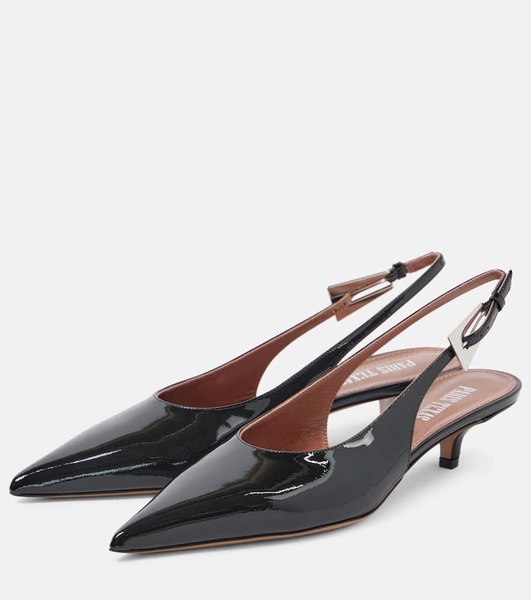 Jessica 35 patent leather slingback pumps