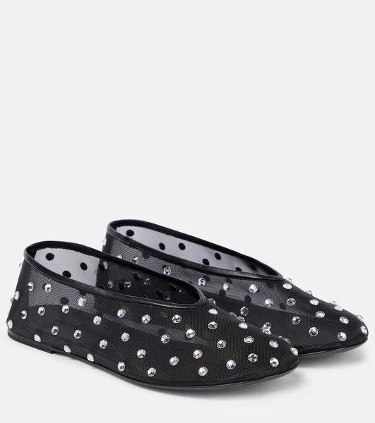 Marcy crystal-embellished ballet flats