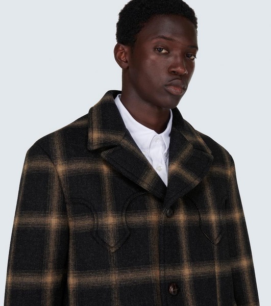 x Pendleton checked wool coat