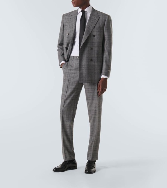 Prince of Wales checked wool suit