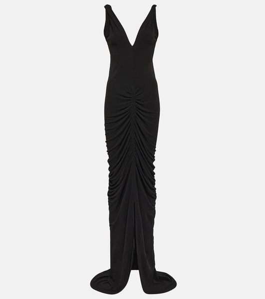 Ruched jersey gown