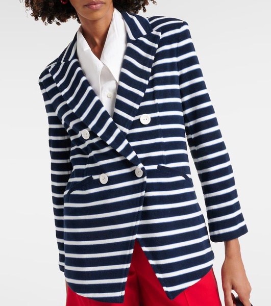 Ortiz striped cotton-blend terry blazer