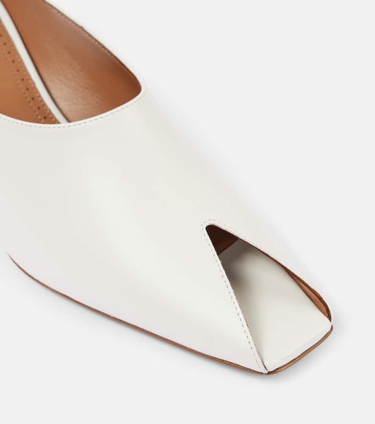 Spike 55 leather peep-toe mules