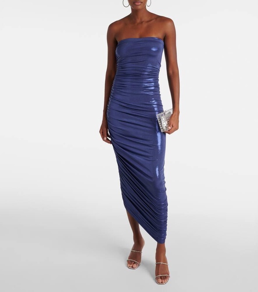 Diana ruched metallic gown