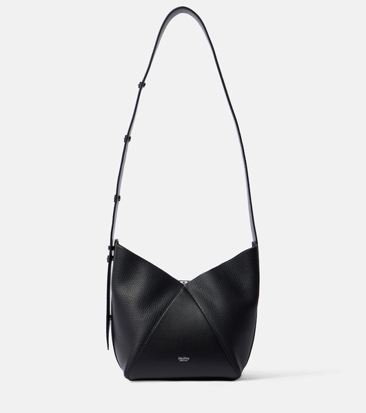 Small leather bucket bag