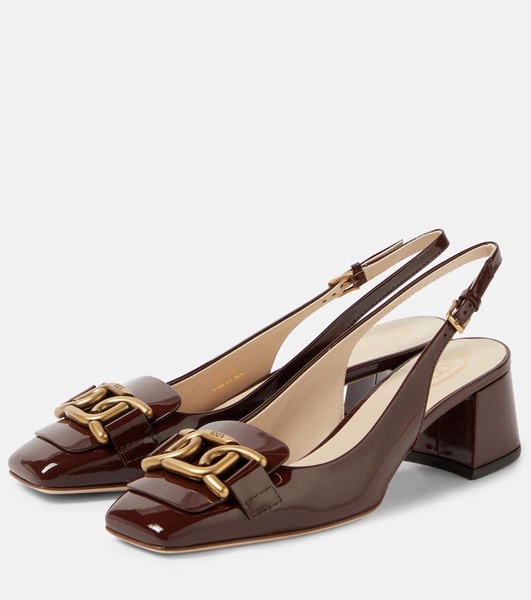 Kate patent leather slingback pumps