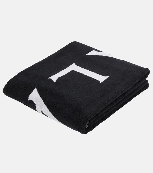 Logo jacquard cotton towel