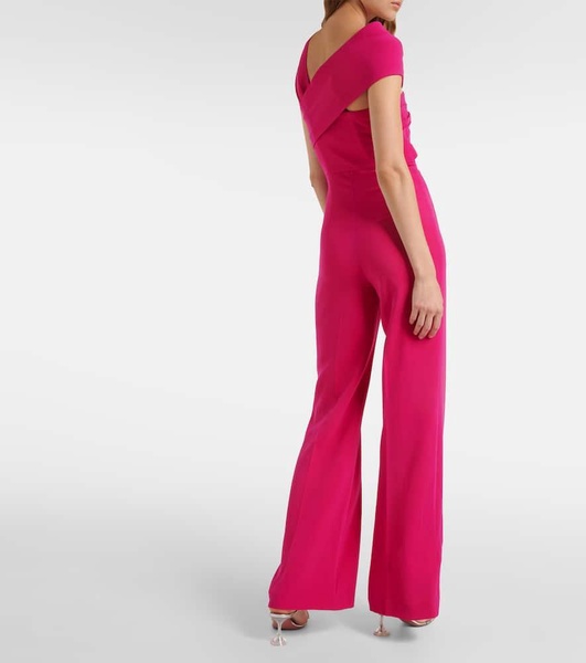 Gathered cady wide-leg jumpsuit