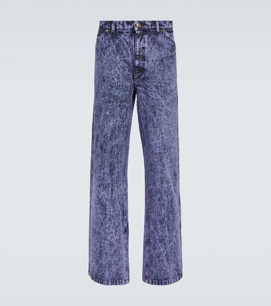 Low-rise straight jeans