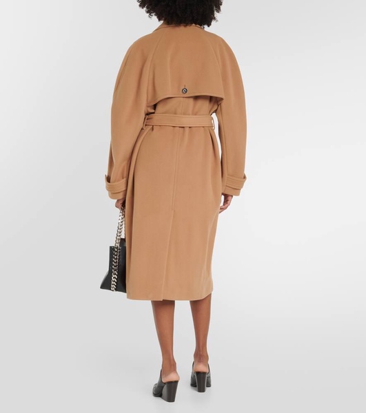 Double-breasted wool coat