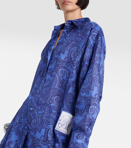 Ottie paisley silk habotai shirt