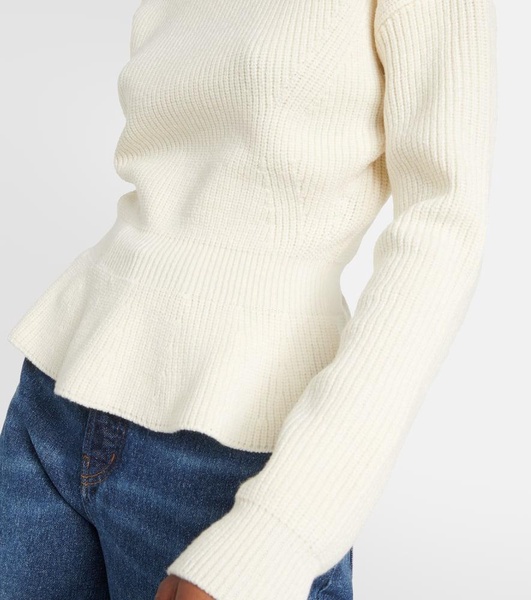 Peplum wool sweater