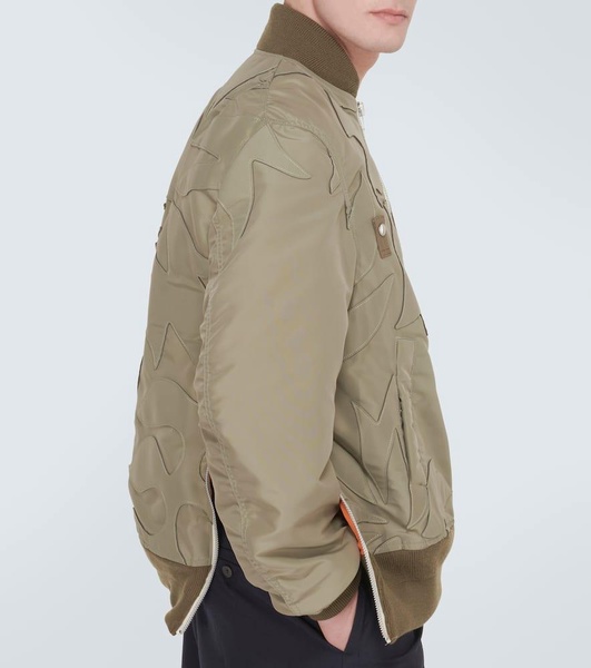 Embroidered twill bomber jacket