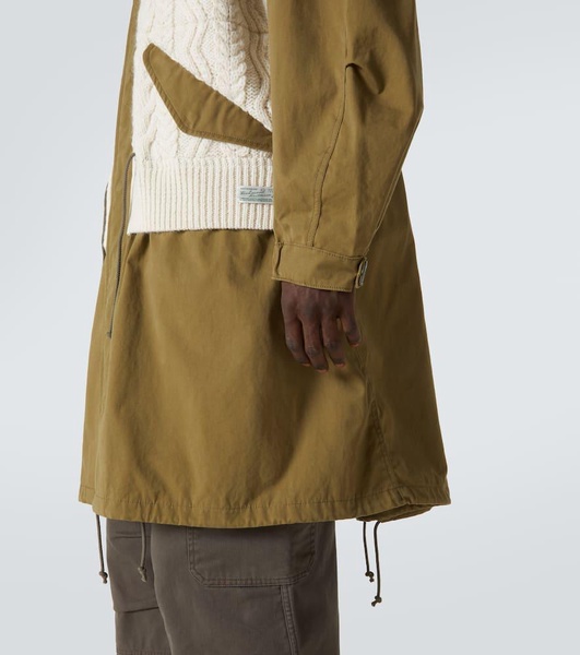 Aran wool-trimmed cotton jacket