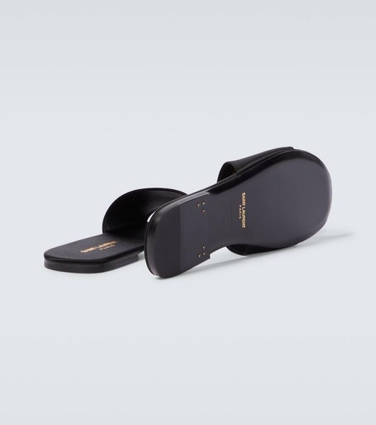 Carlyle silk satin crepe slides