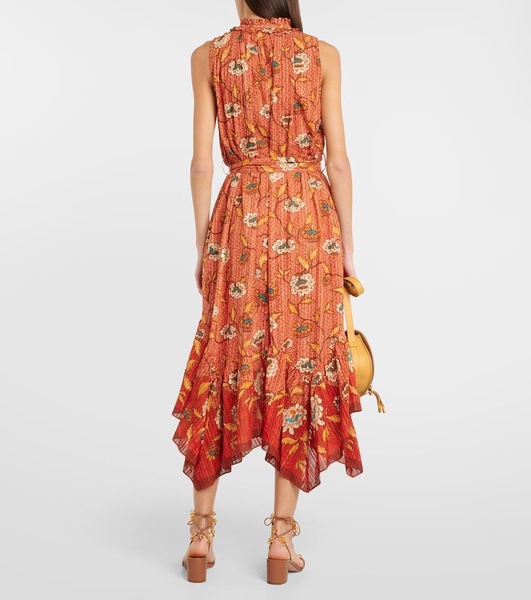 Beverly floral cotton-blend midi dress