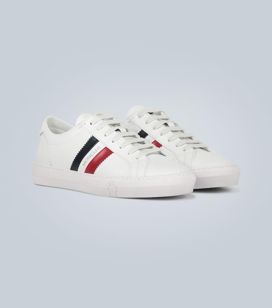 New Monaco Striped Leather Sneakers