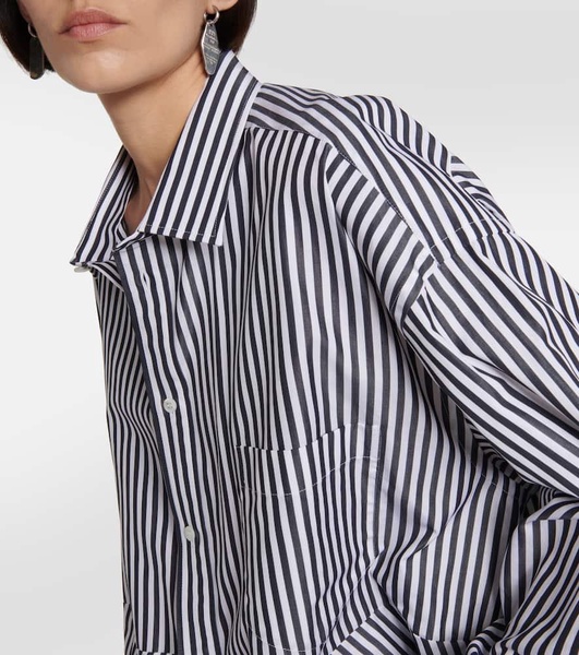 Swing striped cotton poplin shirt