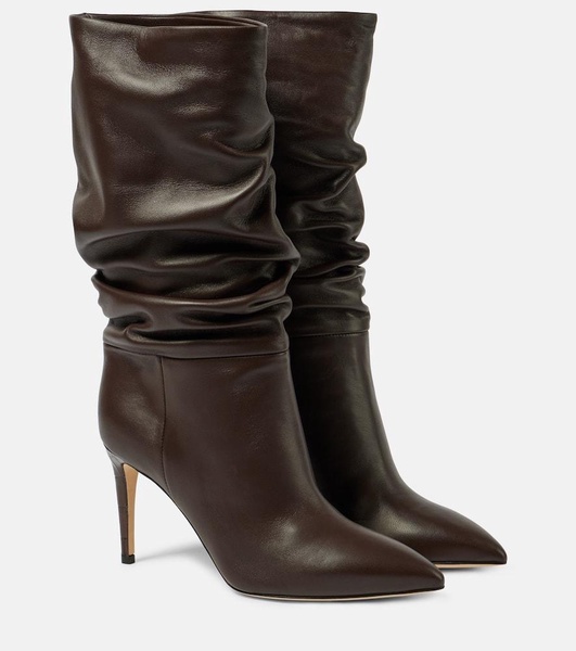 Slouchy leather ankle boots