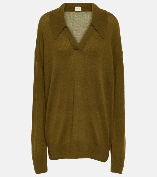 Elsia oversized cashmere polo sweater