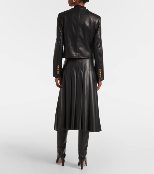 Andrea cropped leather jacket