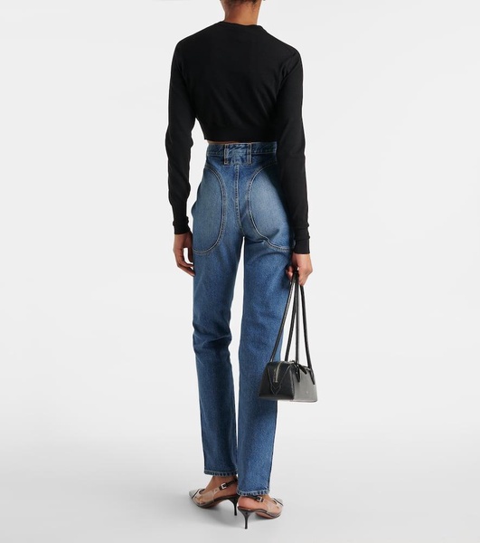 High-rise slim jeans