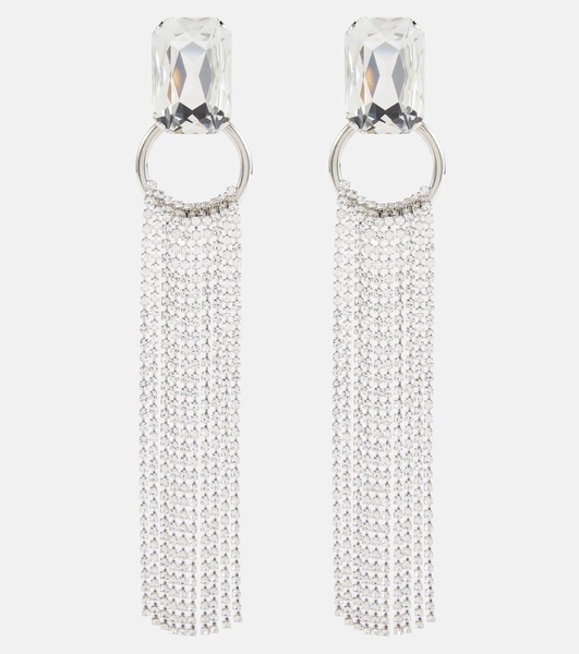 Crystal-embellished drop earrings