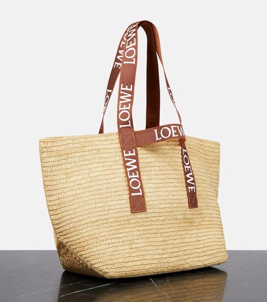 Fold Shopper raffia basket bag