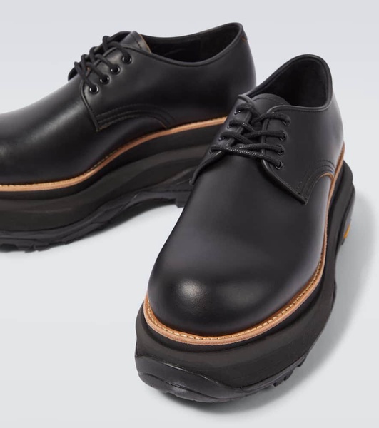 Leather platform Derby shoes