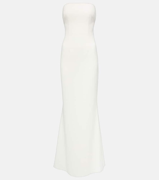 Bridal strapless crêpe gown