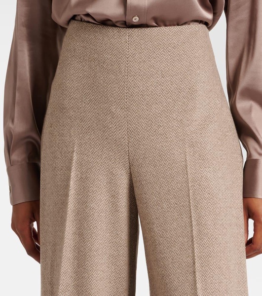 Isaiah wool and silk-blend straight pants