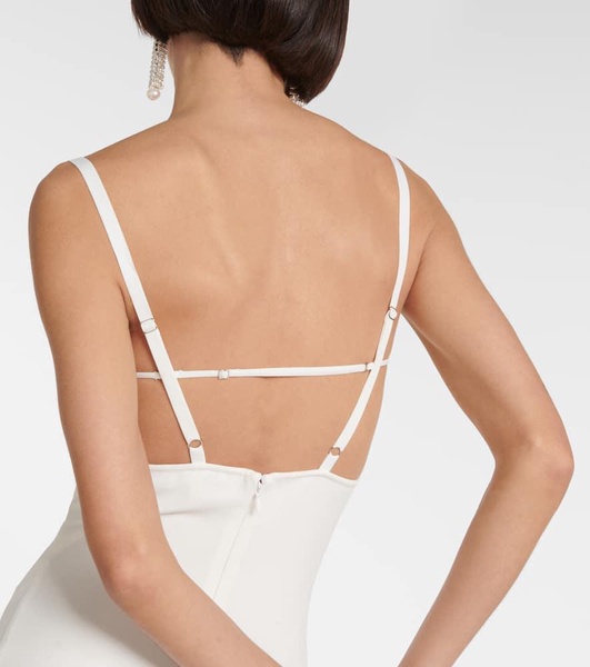 Bridal cutout crêpe gown