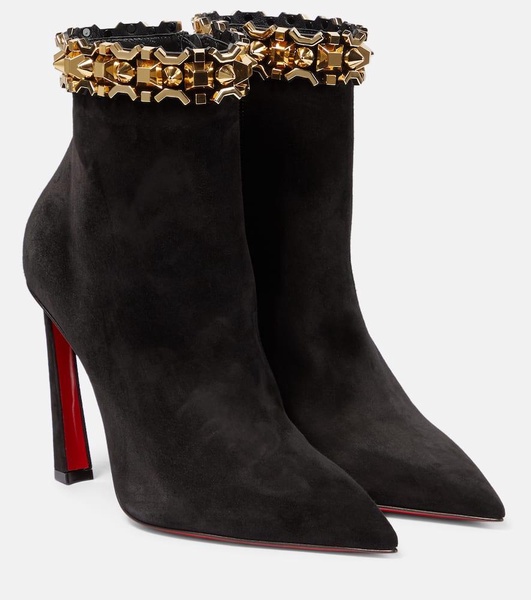 Asteroispikes embellished suede ankle boots