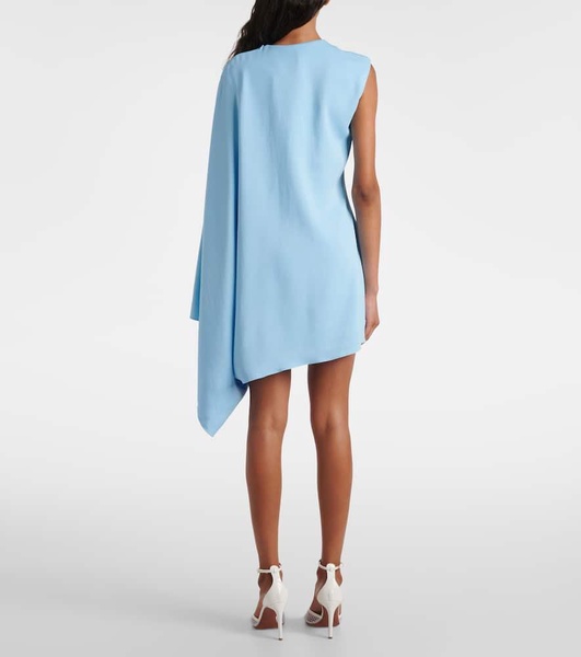 Asymmetric draped minidress