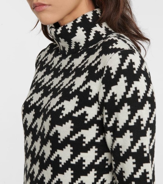 Vichy wool turtleneck sweater