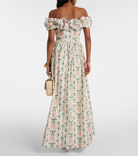 Espliego cotton floral maxi dress