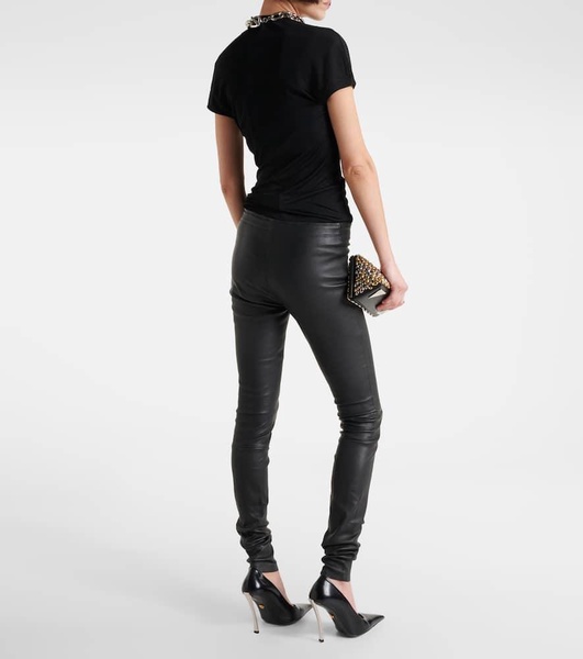 Carolyn leather leggings