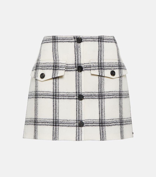 Ocroma checked wool miniskirt